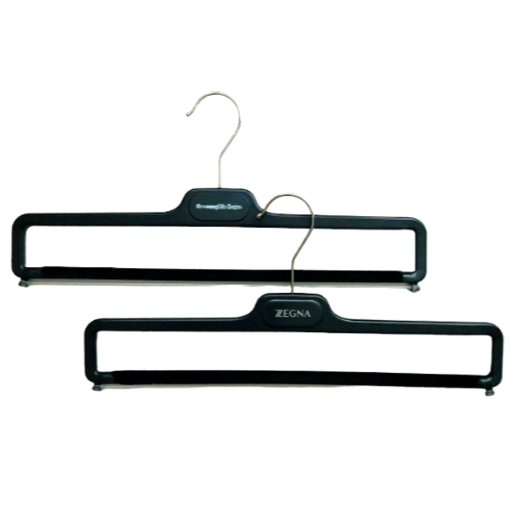Z ZEGNA ERMENEGILDO ZEGNA Trouser Pants Hangers Set of 2 Black Bundle